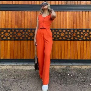 Neon Orange Vest Suit!